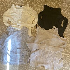 Knit Sweater Bundle shoulder cut out